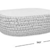 Willow - Oval Patio Coffee Table - Light Beige - Image 5