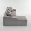 Compression Sofa: Combining Chaise Longue With 3 Seater, Corduroy Fabric, Full Sponge Compression Sofa, Combined Sofa With 4 Pillows For Living / Home Furniture / Apartment - Light Gray - Image 23