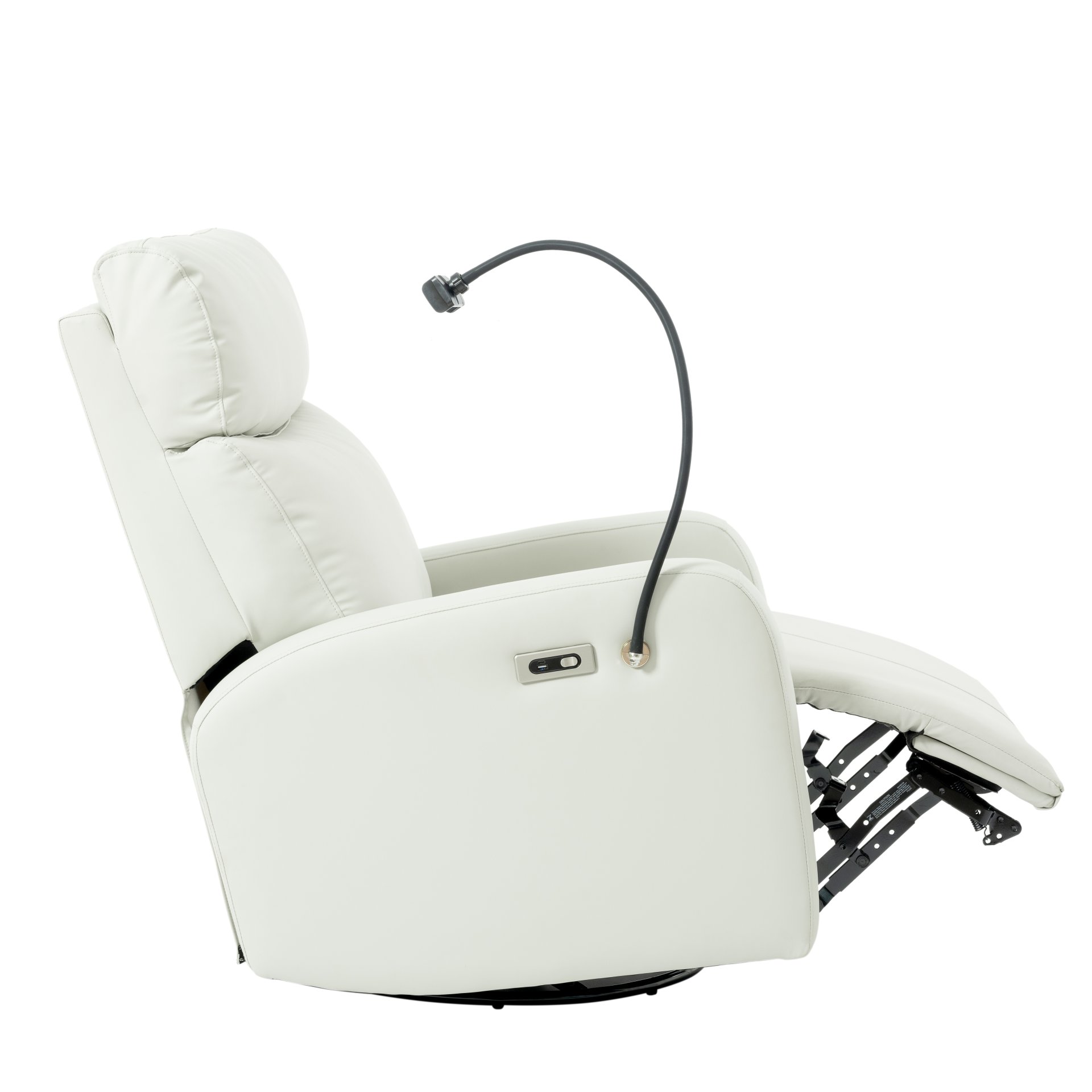 31.5" 270 Power Swivel Rocker Recliner Chair, Electric Glider Reclining Sofa With USB Ports, Power Swivel Glider, Rocking Chair Nursery Recliners For Living Room Bedroom - Light Gray - Image 23