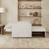 Convertible Pull Out Sofa Bed, 3 In 1 Convertible Sleeper Chair Adjustable Backrest With Thicked Cushions, Multi Functional Linen Armchair For Living Room, Bedroom, Apartment, Office - White - Image 4