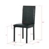 5 Piece Dinning Set With Faux Marble Top, Table & 4 Chairs - Black - Image 13