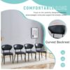 Minimalist Ergonomic Dining Chair With Curved Backrest In, (Set of 4) - Black - Image 7