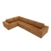 Modular Sectional With Wide Seat Free Combination L Shaped Couch Set Cloud Upholstered Minimalist Boneless Sofa - Brown - Image 23