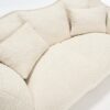 Comfortable Dual Beanbag Chair With High Resilience Foam Core For 2 People - Beige - Image 24