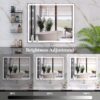 LED Bathroom Vanity Mirror Wall Mounted Adjustable White / Warm / Natural Lights Anti-Fog Touch Switch With Memory Modern Smart Large Bathroom Mirrors - Silver - Image 14