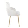 Dahlia - Contemporary Dining Chair (Set of 2) - Cream / Gold - Image 3