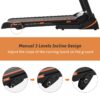 Folding Electric 3.5Hp Treadmill With Incline Medium Running Machine Motorised LCD Gym 330Lbs Folding Treadmill Electric Motorized Power 14.8Km / H Running Fitness Machine Gym - Black - Image 10