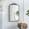 Classic Design Mirror With And Baroque Inspired Frame For Bathroom Or Entryway Console Lean Against Wall - Black - Image 5