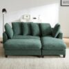 Upholstered Sectional Sofa With Movable Ottoman And Storage - Green - Image 10