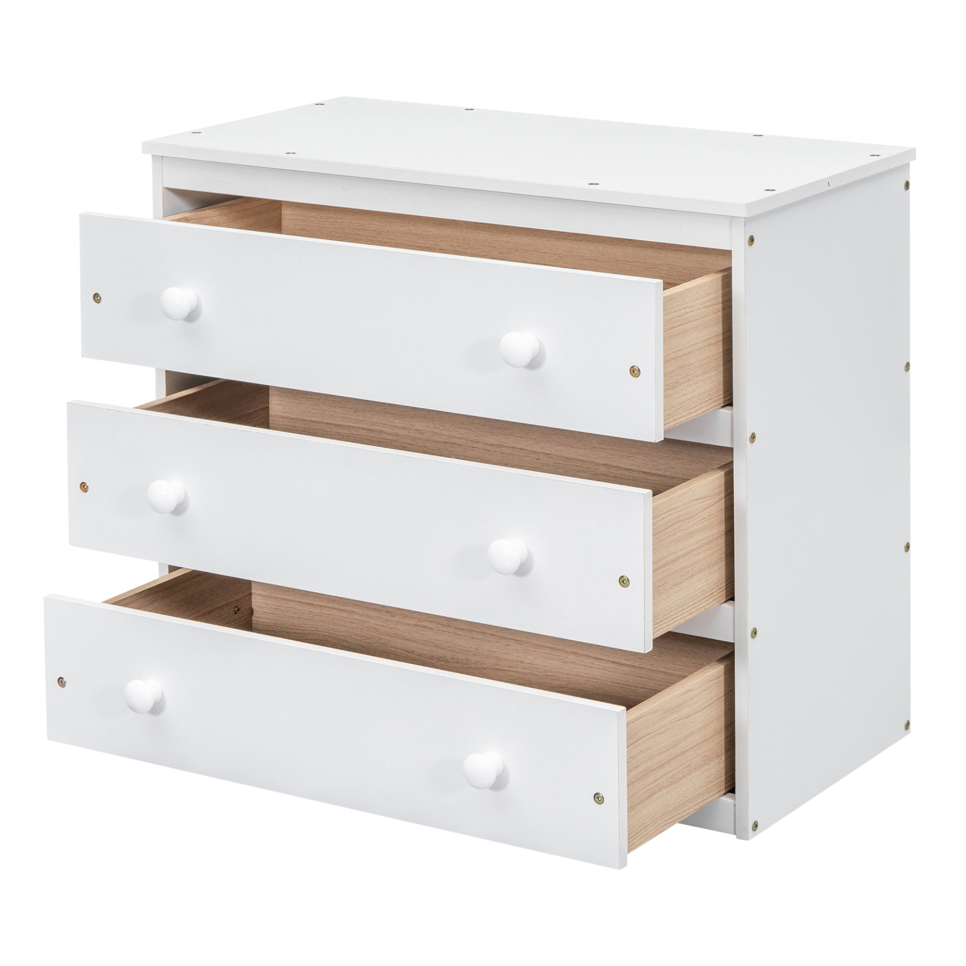 Full Size Loft Bed With Retractable Writing Desk And 3 Drawers With Storage Stairs And Shelves - White - Image 18