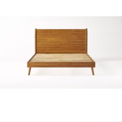 Okioki - Mid Century Wood Bed King - Natural
