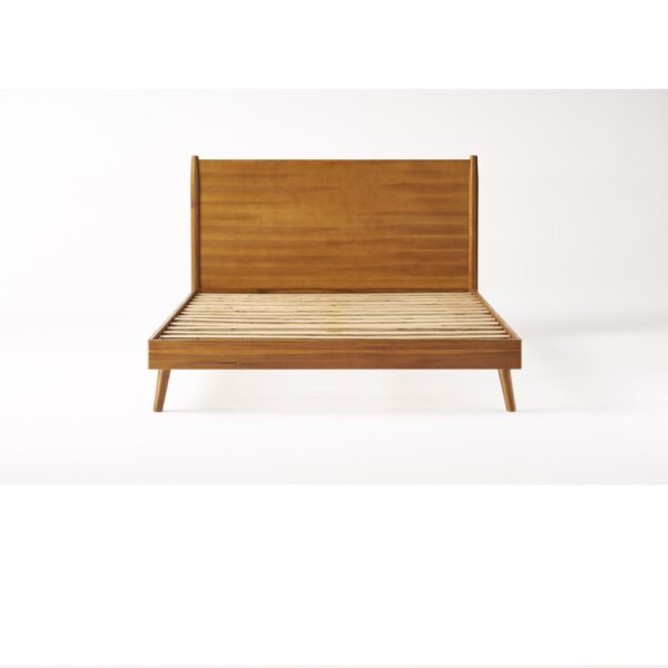 Okioki - Mid Century Wood Bed King - Natural