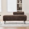 Mini Loveseat With Adjustable Backrest - Brown - Image 5