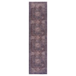 Maval - 2'6'' X 10' Washable Runner Rug - Burgundy
