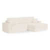 Modern Minimalist Corduroy L Shaped Modular Sectional Sofa Bed Foam Interior - Beige - Image 15