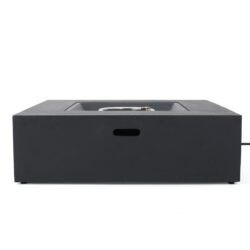 Modern 50, 000 Btu Square Fire Table With Propane Tank - Dark Gray