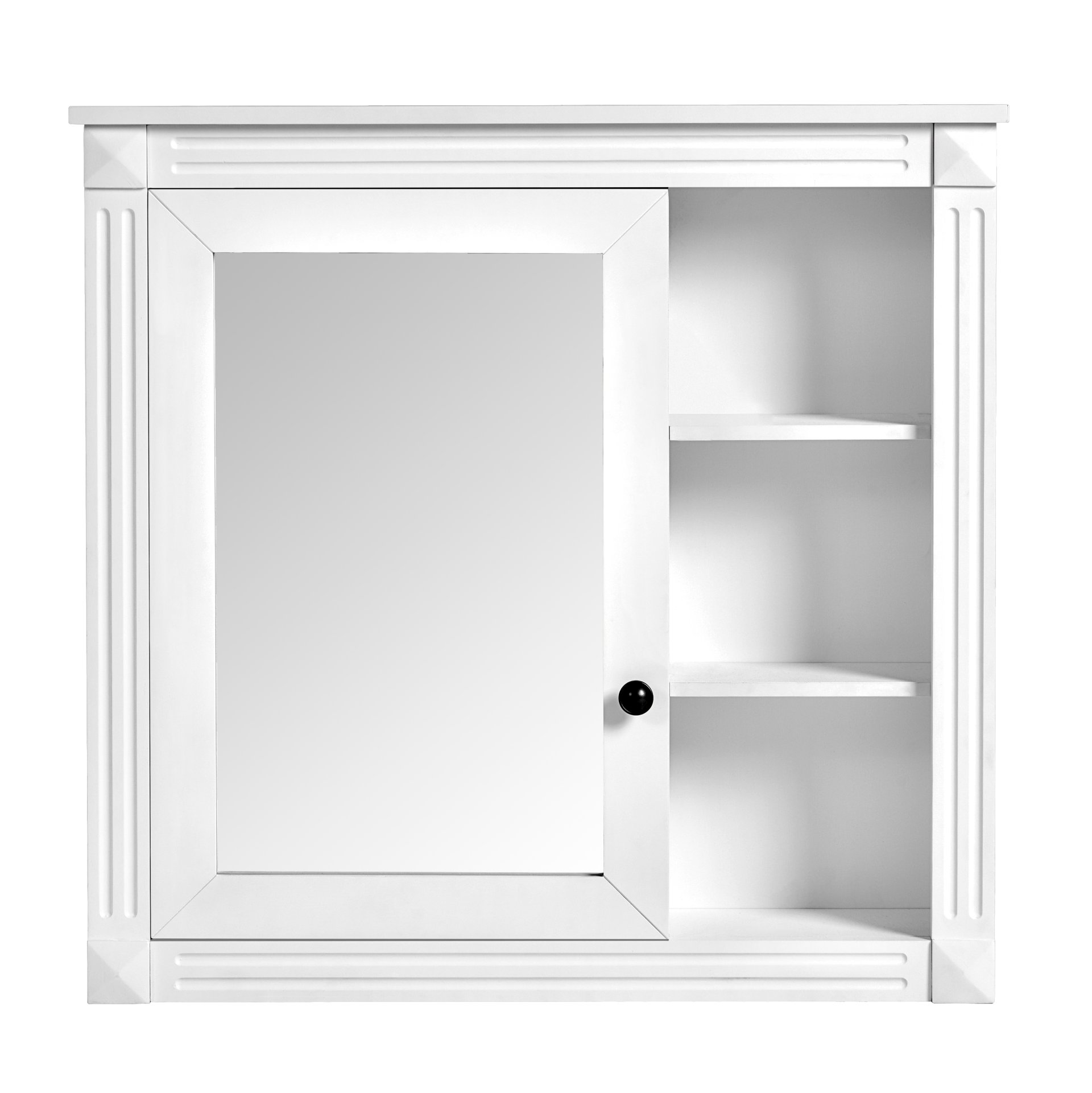 Bathroom Medicine Cabinet With Mirror, Wall Mounted Mirror Cabinet With Storage Organizer, Over The Toilet Storage White Storage Cabinet For Bathroom - White - Image 11