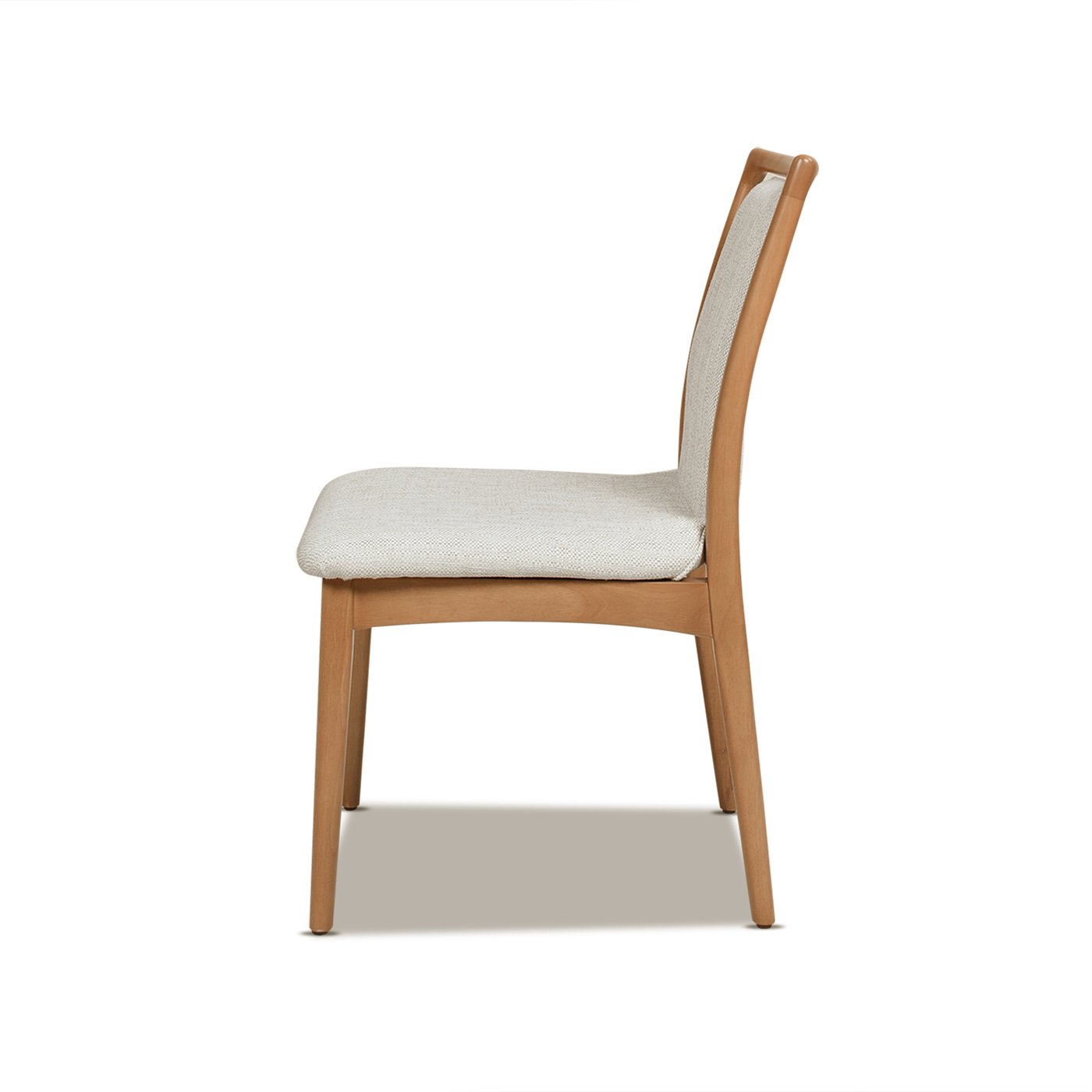 Scandi - Upholstered Dining Chair, Stain Resistant High (Set of 2) - Natural Light Brown / White Pepper - Image 7
