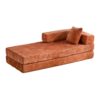 Floor Couch, Compression Sofa, Convertible Floor Sofa Bed With Pillow Back Support Armrest - Orange - Image 17