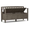 Brooklyn - Entryway Storage Bench - Farmhouse Gray - Image 3