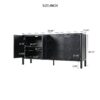 Stylish Storage Cabinet Sideboard With Unique Geometric Circle Door Design - Black - Image 16