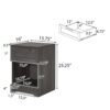 Broxon - 1 Drawer Nightstand - Gray - Image 3