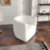 Delaney - Swivel Chair - Fabric - Beige - Image 5