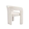 Contemporary Designed Velvet Fabric Upholstered Accent / Dining Chair Teddy Armchair (Set of 2) - Beige - Image 21