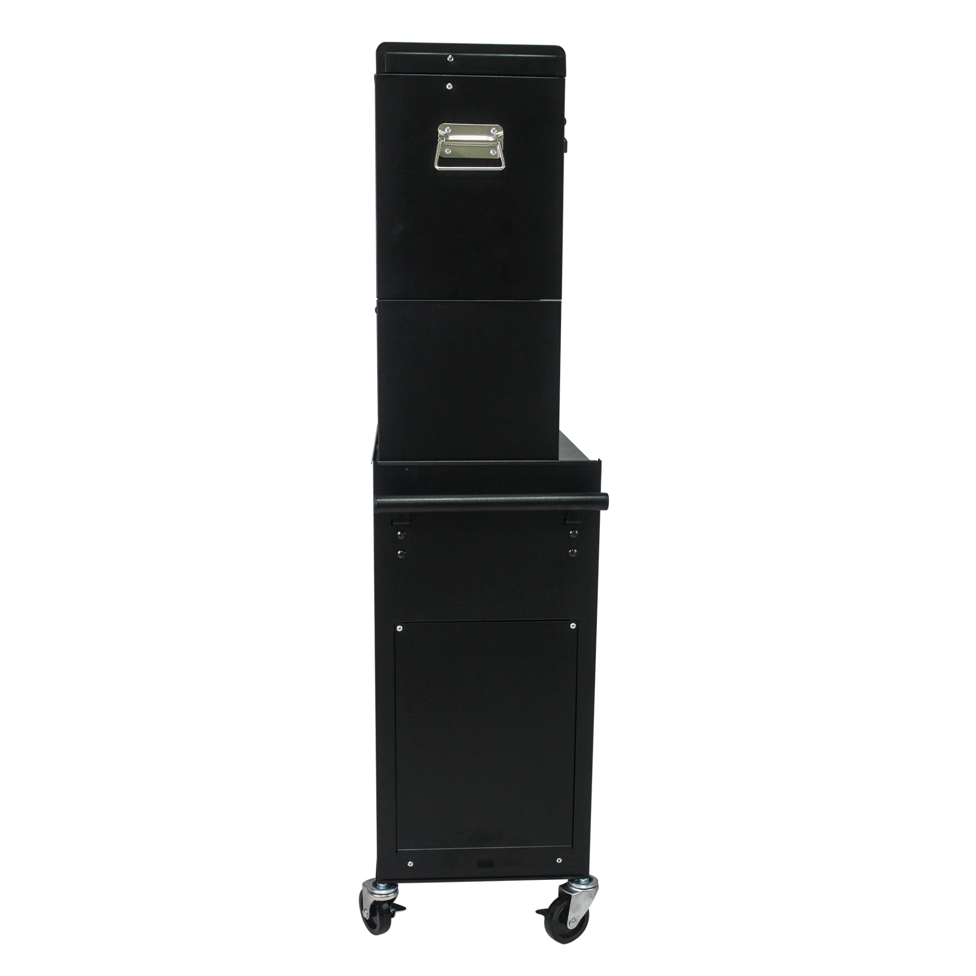 6 Drawer Lockable Tool Cabinet On Wheels Steel Rolling Tool Chest With Detachable Toolbox, 2 In 1 Garage Workshop Storage Organizer With 4 Universal Casters - Black - Image 6