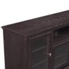 Transitional Classic 70" TV Stand For 80" TVs With 4 Glass Doors - Espresso - Image 4