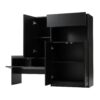 Elegant 2 In 1 Shoe Cabinets With Soft Cushion Versatile Shoe Rack Organizer With Adjustable Shelves For Hallway, Living Room - Black - Image 11
