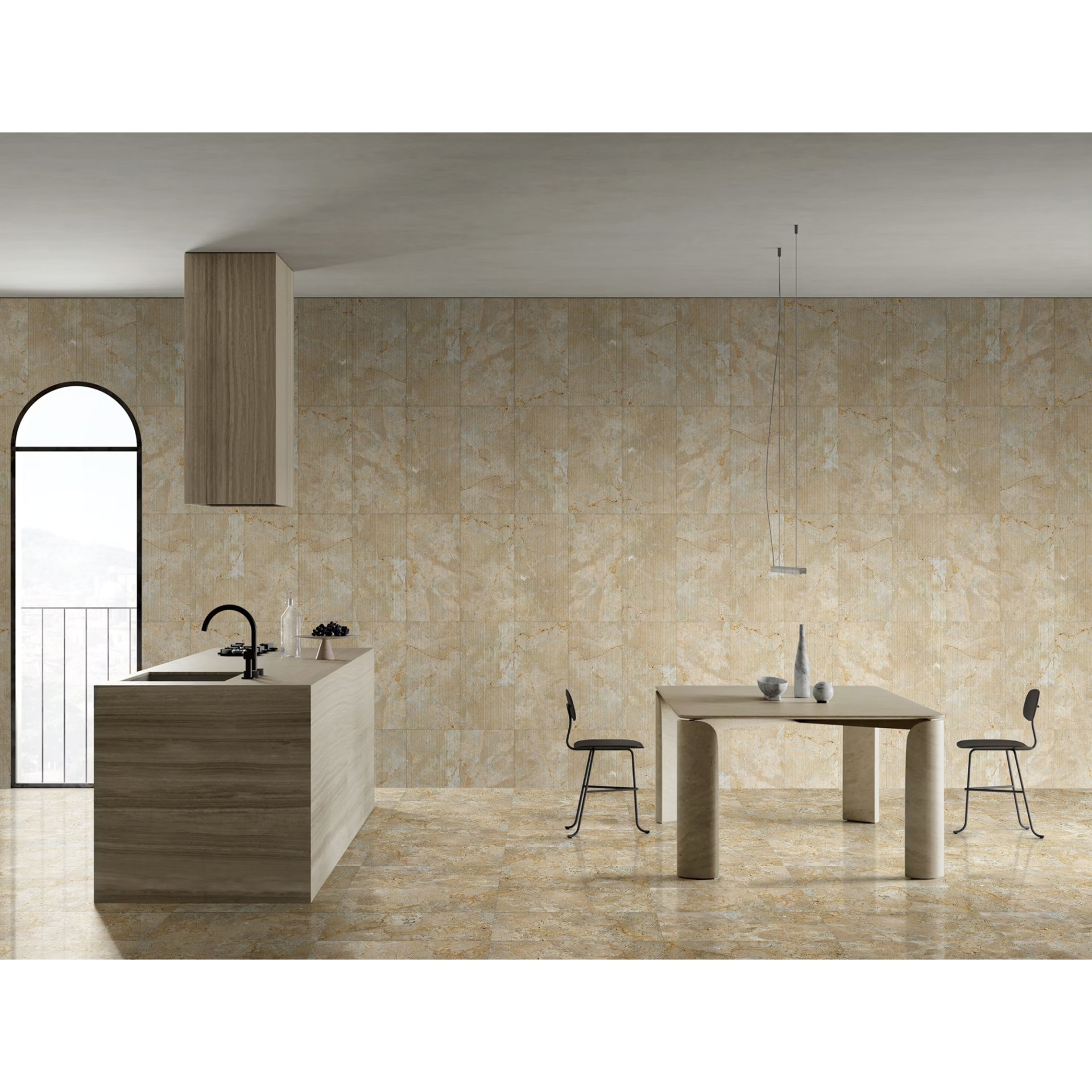 Marble For Floor And Wall Polished Marble Tile Stone (Set of 4) - Beige / Gold - Image 8