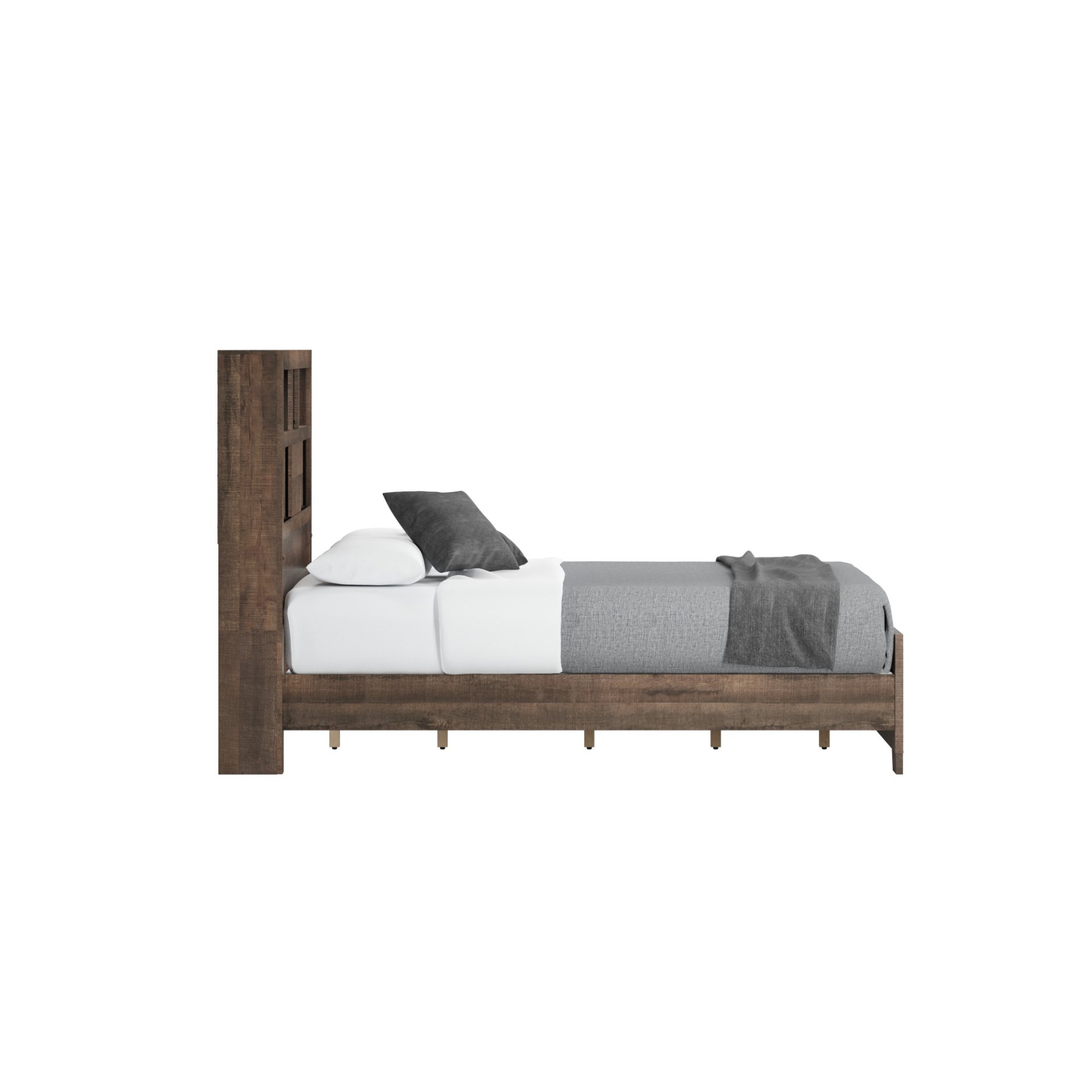 Plinz - Full Bookcase Bed - Brown - Image 3