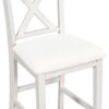 5 Pieces Counter Height Rustic Farmhouse Dining Room Wooden Bar Table Set With 2 Stools And 2 Chairs - White - Image 16