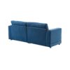 Modern Square Arm Sofa With Soft Velvet Upholstery, Deep Cushions, Sturdy Legs - Navy Blue - Image 12