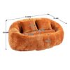 Durable Comfort High Back Bean Bag Sofa Lounger For Adults And Kids, Indoor & Outdoor - Orange - Image 3