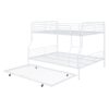 Full Long Over Queen Bunk Bed With Twin Size Trundle - White - Image 2