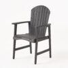 Outdoor Weather Resistant Acacia Wood Adirondack Dining Chairs Set (Set of 2) - Dark Gray - Image 5