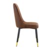 Dining Chair Set With Metal Legs And Accents (Set of 4) - Brown / Black - Image 12