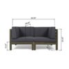 Oana - 2 Piece Loveseat Set With Water Resistant Cushions - Dark Gray - Image 3