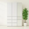 Elise - Modular Closet System With Mirror For Custom Storage Solutions - White - Image 2