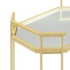 Modern Glam Mirror Top Accent Table - Pale Gold - Image 2