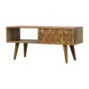 Pineapple Carve Sliding Media Unit - Oak - Image 4