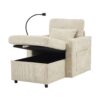 Multifunctional Lazy Person Sofa Recliner With Storage, Cell Phone Bracket Chenille - Beige - Image 24