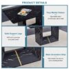 Modern Dining Table With Marbled Design For Luxurious Elegance - Black - Image 7