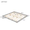 King Size Floating Bed With LED Lights Underneath, Modern King Size Low Profile Platform Bed With LED Lights - Gray - Image 8