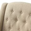 Elegant Upholstered Armchair With Ottoman Set - Beige - Image 17