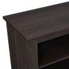 Modern Transitional Wood 70" Fireplace TV Stand For 80" TVs With 2 Shelves - Espresso - Image 3