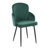 Dahlia - Contemporary Dining Chair (Set of 2) - Black / Green - Image 2