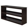 Full Loft Low Study Bed With Cabinet, Shelves And Rolling Portable Desk, Multiple Functions - Espresso - Image 10